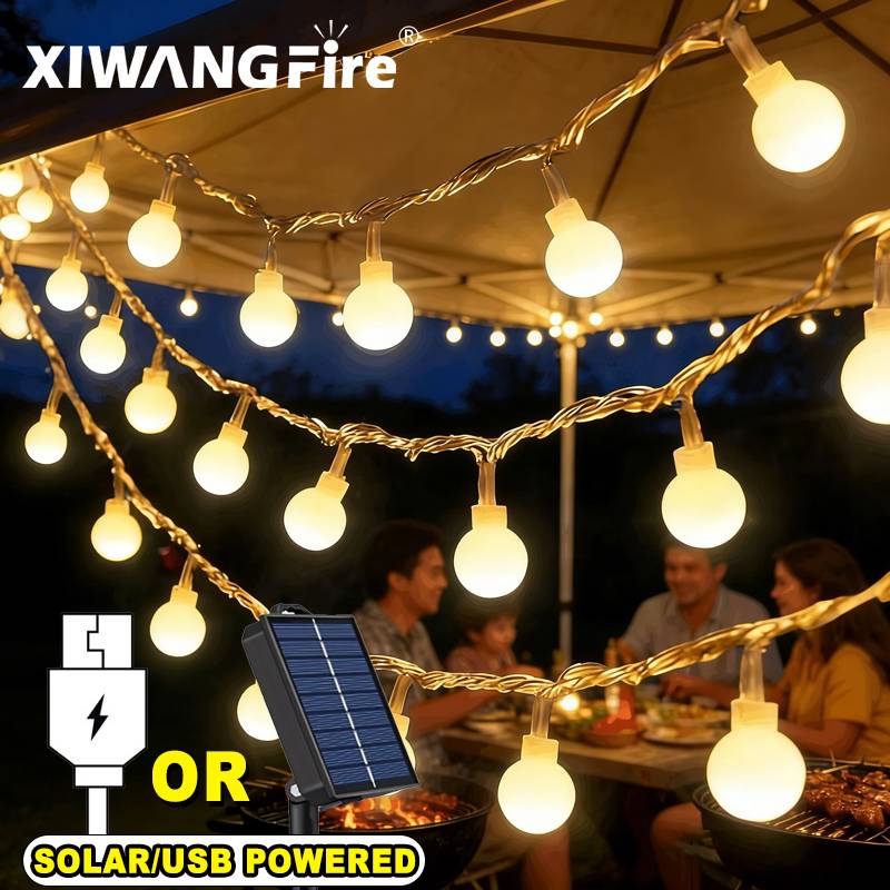 Lighting Decoration Ideas - Guirlandes lumineuses solaires/USB/batterie de 3 à