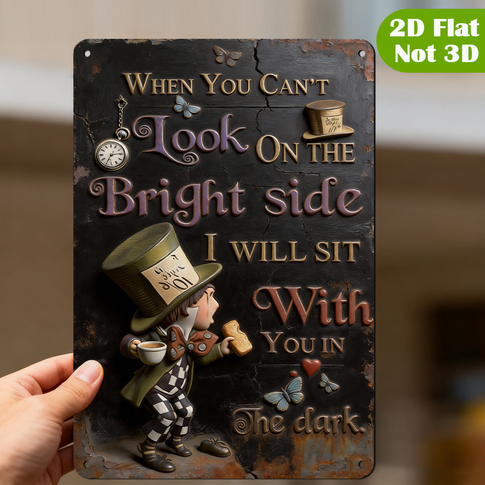 Lighting Decoration Ideas - Plaque métallique avec citation de Mad