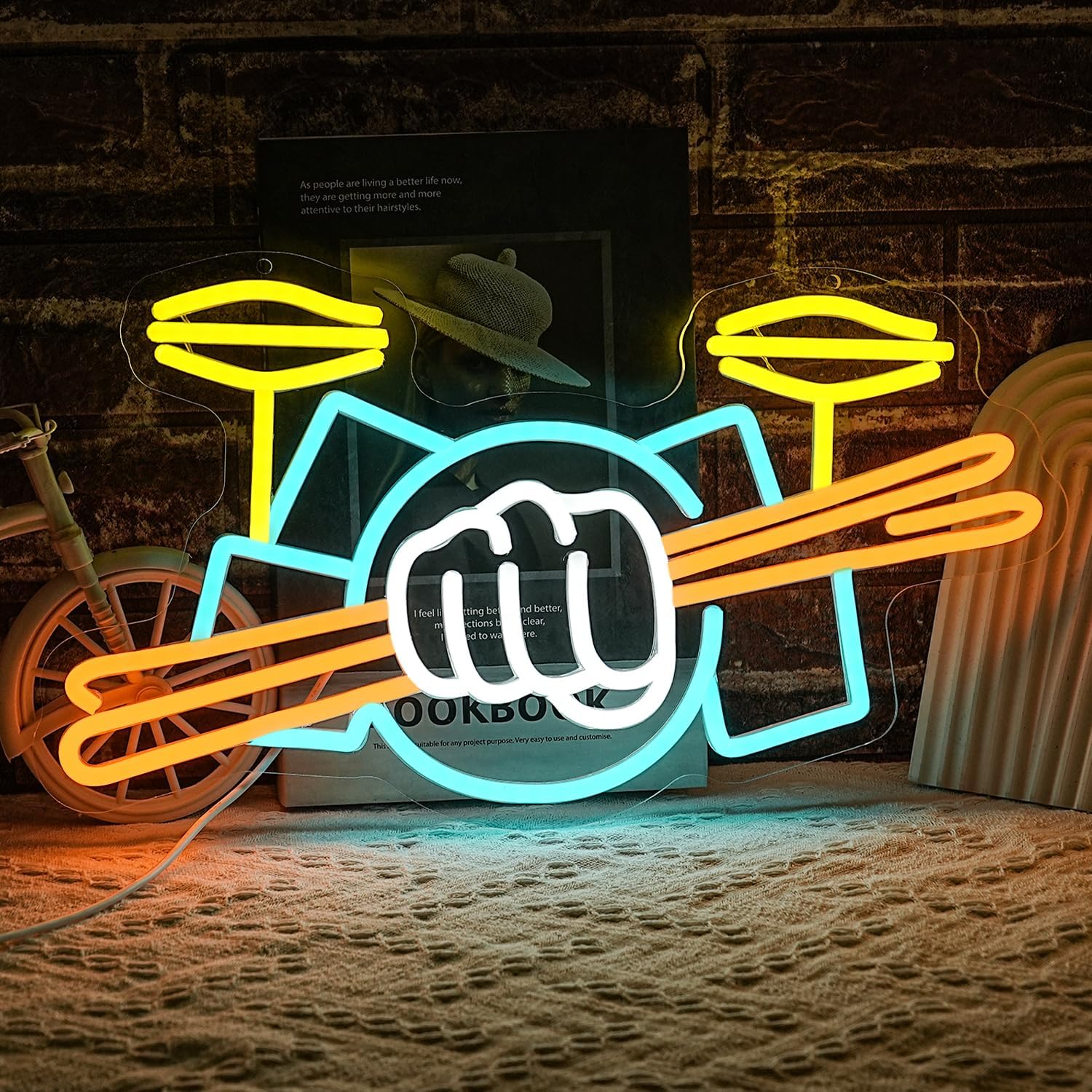 Enseigne néon batterie de perc - Lighting Decoration Ideas avis et prix